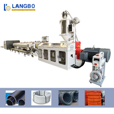 qualità  Natural Gas Pe Pipe Production Line , Single Screw Extruder Hdpe Pipe Machine Fabbrica