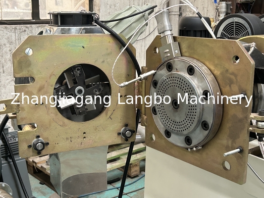PVC PP PE Polvere di plastica a taglio caldo Pelleziting Granulating Granulator Machine / Pelletizer Line