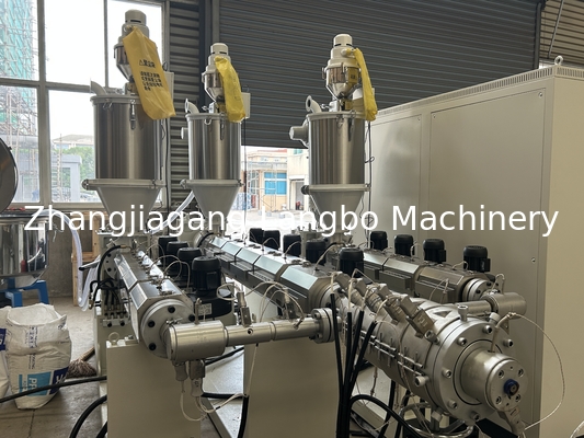 Estrusore per tubi condotto PPR da 16-630mm  Macchina per la produzione di plastica con estrusore a vite singola doppia