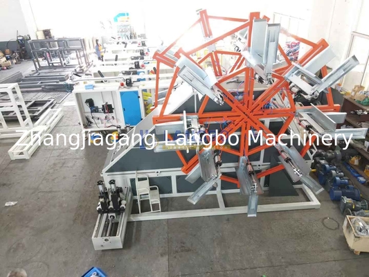 Avvolgitubo con reggiatrice per estrusore di tubi in PE di grande diametro