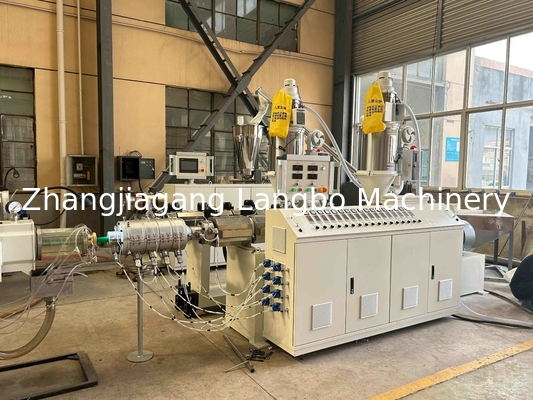 Macchina per la fabbricazione di estrusione di tubi a due o tre strati PPR automatica enorme Sj65 Linea di estrusione per tubi ad espansione d'acqua