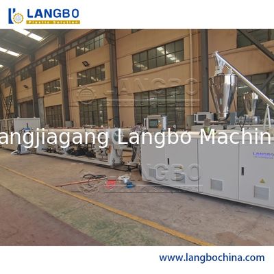 Metropolitana del PVC che fa macchina, espulsore del tubo del PVC, estrusore a vite gemellato conico