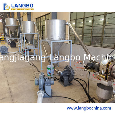 150-500kg/H Output PVC Compound Powder Die Cutting Granulating Line PVC Pelletizing Production Line 3 Degree Air Cooling System