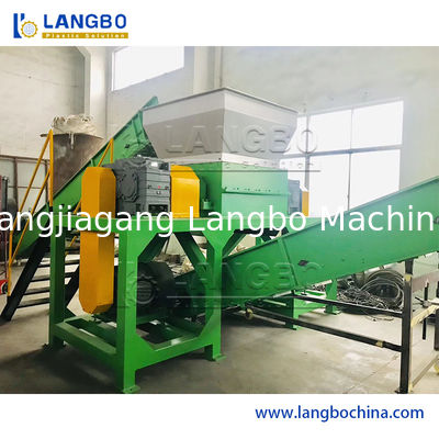 PE HDPE LDPE Crusher per il riciclaggio della plastica Macchina di triturazione per animali domestici PP Shredder Riciclare rifiuti di plastica di alta qualità 1000kg/h Double Shaft Shredder