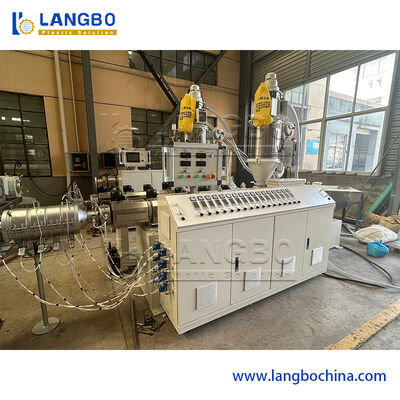 Linea di estrusione di tubi PPR di grande diametro con velocità di produzione di 12 m/min e controllo PLC