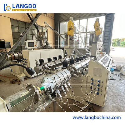 Linea di estrusione di tubi PPR con 180 kg/h di uscita coestrusione a 3 strati e controllo PLC