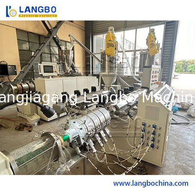 Linea di estrusione di tubi PPR con 180 kg/h di uscita coestrusione a 3 strati e controllo PLC SIEMENS