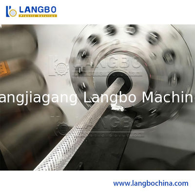 Linea di produzione tubi diritti in PVC rinforzati con fibra, estrusore per tubi intrecciati in plastica