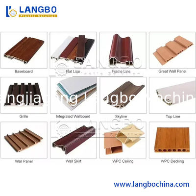 Prestazioni anti-corrosione Superficie liscia 2 mm PVC Mobile Skirting Board Linea di produzione di fasce di bordo