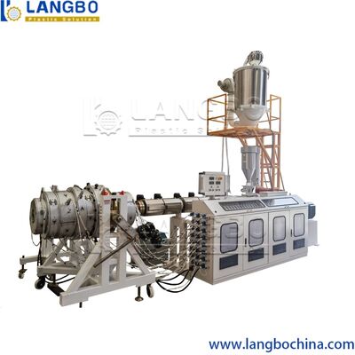 UPVC 75- 250 mm Pvc Pipe Extrusion Line Machine con estrusore 80/156