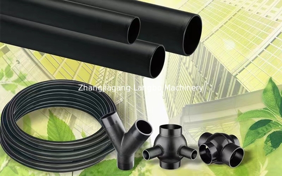Linea di produzione di tubi in PE HDPE Macchina di estrusione in plastica Voltaggio 380V 50HZ 3 fasi